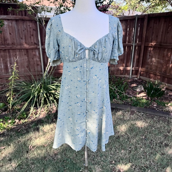 💖 Urban Outfitters Light Green Persephone Mini Dress - Picture 5 of 17